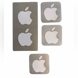 5 Apple Microsoft White Logo Decals